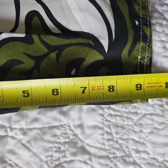 Vintage Manuheali'i Board Shorts Size 34/ 9" Inseam Rare Made in Hawaii Green - Picture 7 of 7